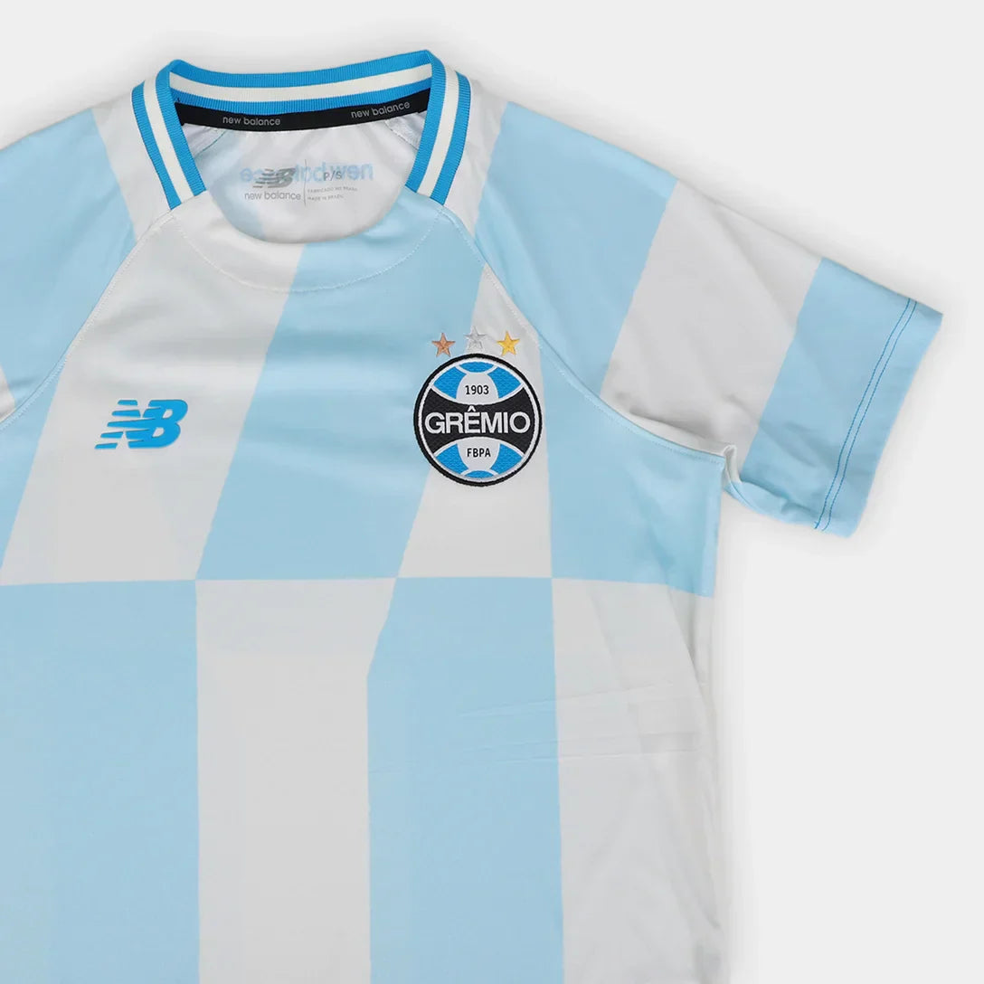Camisa Grêmio II 26/27 s/n Torcedor New Balance Feminina - Off White+Azul