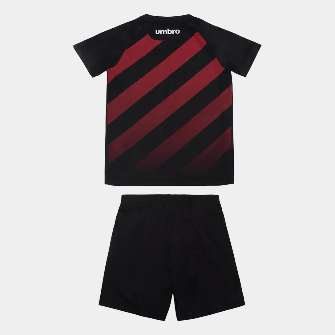 Kit Infantil Athletico Paranaense I 26/27 Umbro - Preto+Vermelho